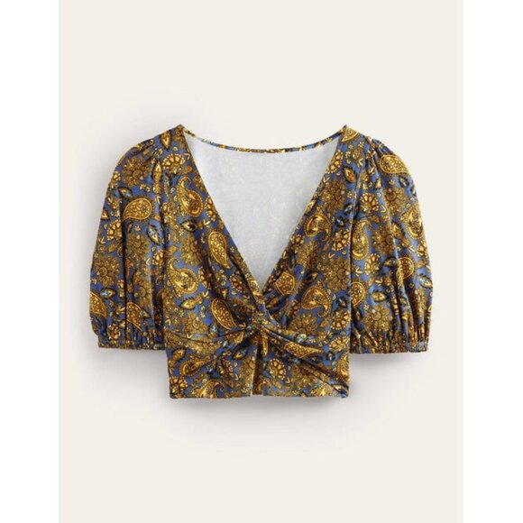 NWT Boden Print Twist Detail Top 10 - Picture 1 of 5
